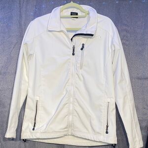 Elegant White Women's Windbreaker